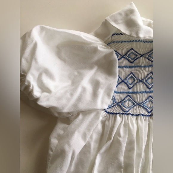 Vintage Handmade Smocked Baby Romper - Picture 4 of 6